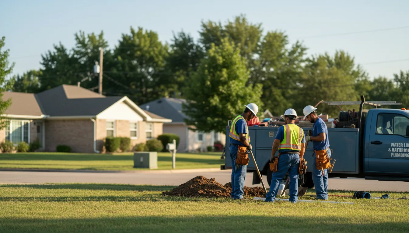 Residential water line and bathroom plumbing service in Benge, WA